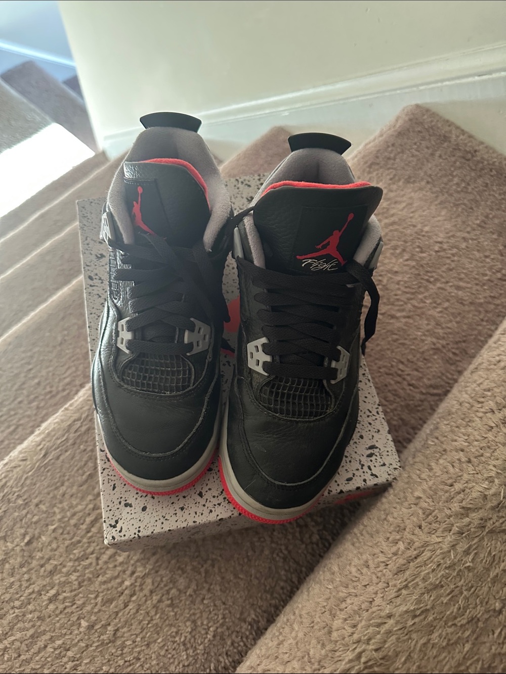 Nike Air Jordan 4 Men’s Sneakers - Black/Red